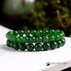 TCC™ Natural Green Jade & Green Onyx Pair Bracelet